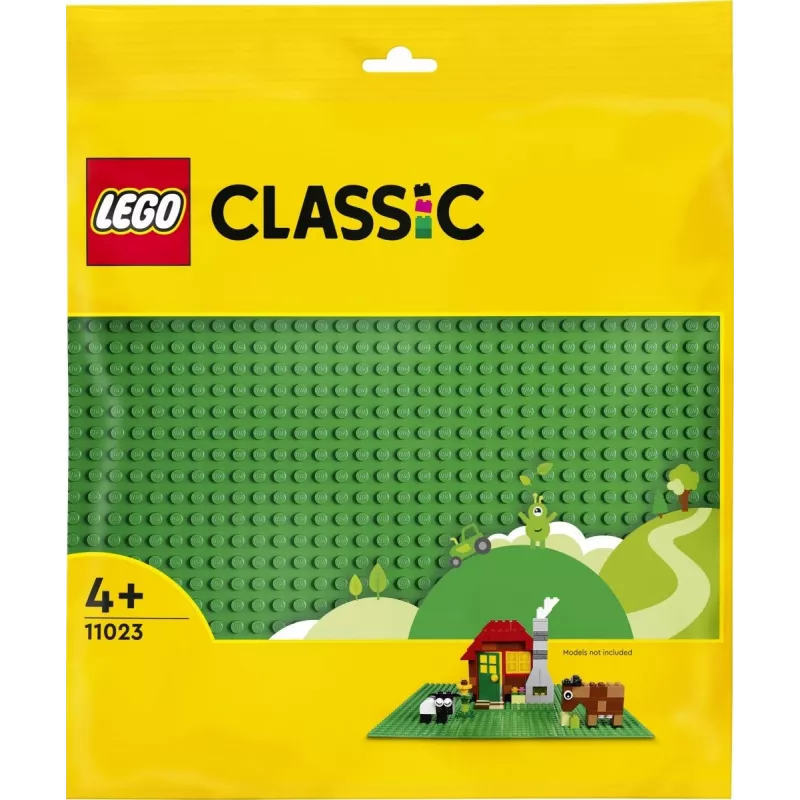 LEGO Classic žalias pagrindas 11023 – 32x32 smeigių kvadratinė statybinė lenta pievelės pagrindui