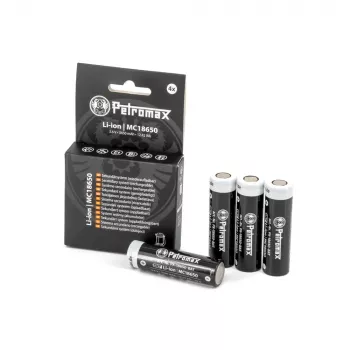 Li-Ion akumuliatoriai 18650, 3450 mAh, 4 vnt. rinkinys (LED žibintui Petromax LM500)