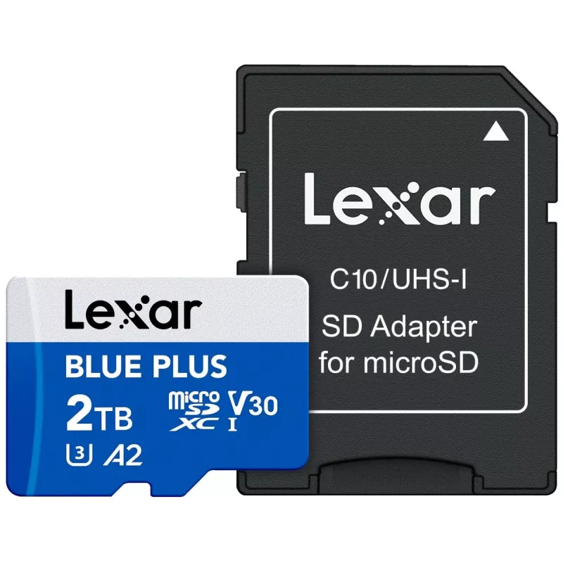 „Lexar BLUE PLUS“ atminties kortelė MicroSDXC 2 TB UHS‑I, 170 MB/s, U3 V30, atspari vandeniui