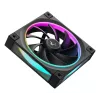 120 mm ventiliatorius DeepCool FL12 3-in-1 juodas, 120×25 mm, 2150 RPM, Fluid Dynamic Bearing, PWM, 55 CFM, 32 dB, 3 vnt. pakuotė