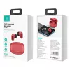 Belaidės TWS ausinės Usams BH serijos BHUBH03 Bluetooth 5.1, raudonos – į ausį, su įkrovimo dėklu