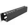 DeLOCK - Kabelführungsplatte für Schaltschrank - Schwarz - 2U - 48,3 cm (19) (66553)