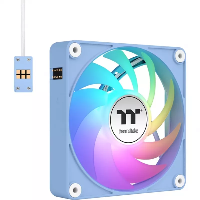 Thermaltake CT140 EX ARGB 140mm korpuso ventiliatoriai 3 vnt. rinkinys – Hydrangea Blue
