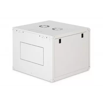 Ant sienos montuojamas 19 colių spintos korpusas DIGITUS Dynamic-N DN-37106 — 9U, 600×600 mm, IP20, su rakinamomis durelėmis