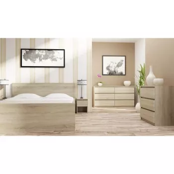 Naktinis staliukas Top e shop M2 SONOMA – 2 stalčiai, ąžuolo spalva, 300×300×400 mm