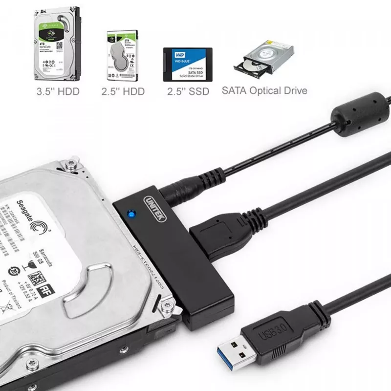 Sąsajos plokštė Unitek Y-1039, su USB laidu, 5 Gbit/s, juoda, plug-and-play