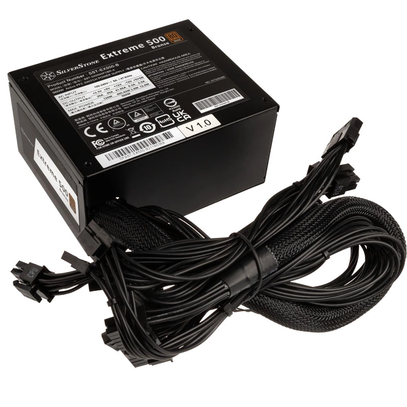 500 W SST-EX500-B Extreme SFX maitinimo blokas 80 PLUS Bronze – PC / Serverio maitinimo šaltinis – SFX (SST-EX500-B)