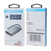 HUB 8v1 adapteris USB-C HDMI x2 USB VGA RJ45 PD