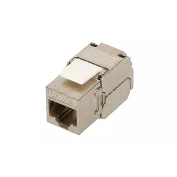 Extralink Keystone CAT6A STP RJ45 kampinis metalinis kištukinis lizdas, vieno prievado