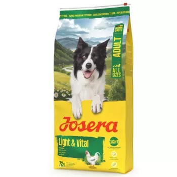 Sausas šunų maistas JOSERA Adult Light & Vital 12,5 kg — mažai riebalų 7,5%, baltymų 29%, vištiena, suaugusiems šunims, linkusiems į antsvorį