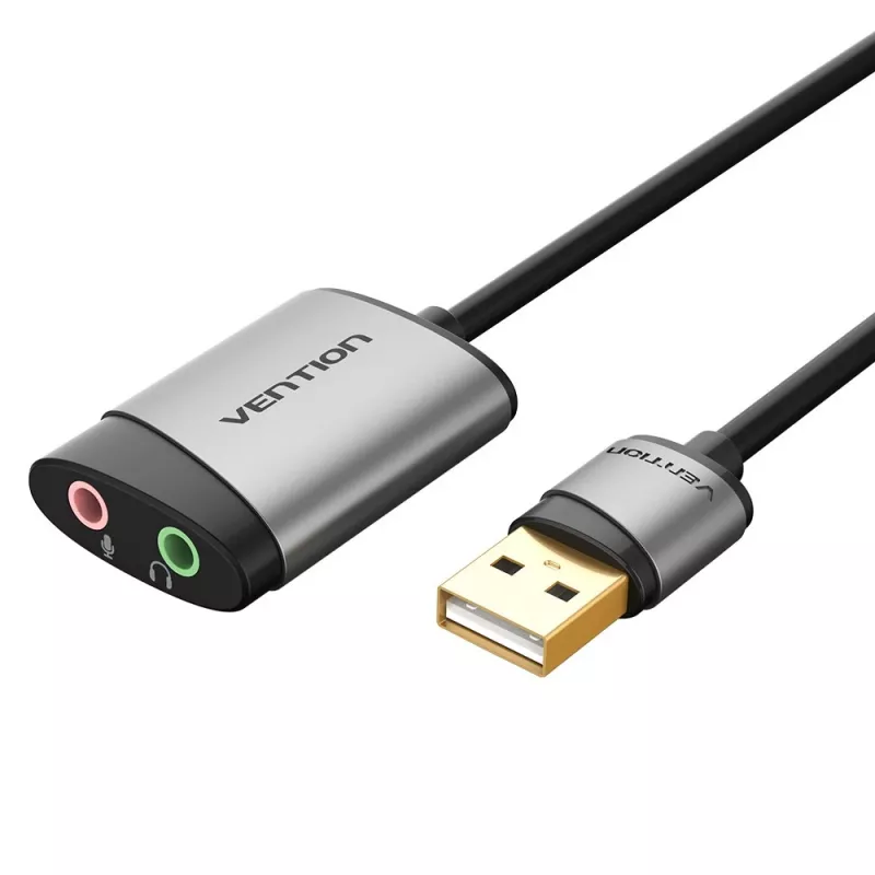 Vention USB išorinė garso plokštė 0,15 m pilkas metalas