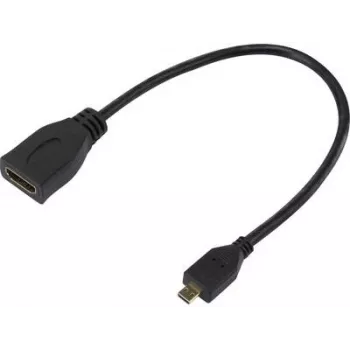 SpeaKa Professional HDMI adapteris [1x HDMI kištukas D Micro - 1x HDMI lizdas] juodas, paauksuoti kontaktai (SP-7870588)