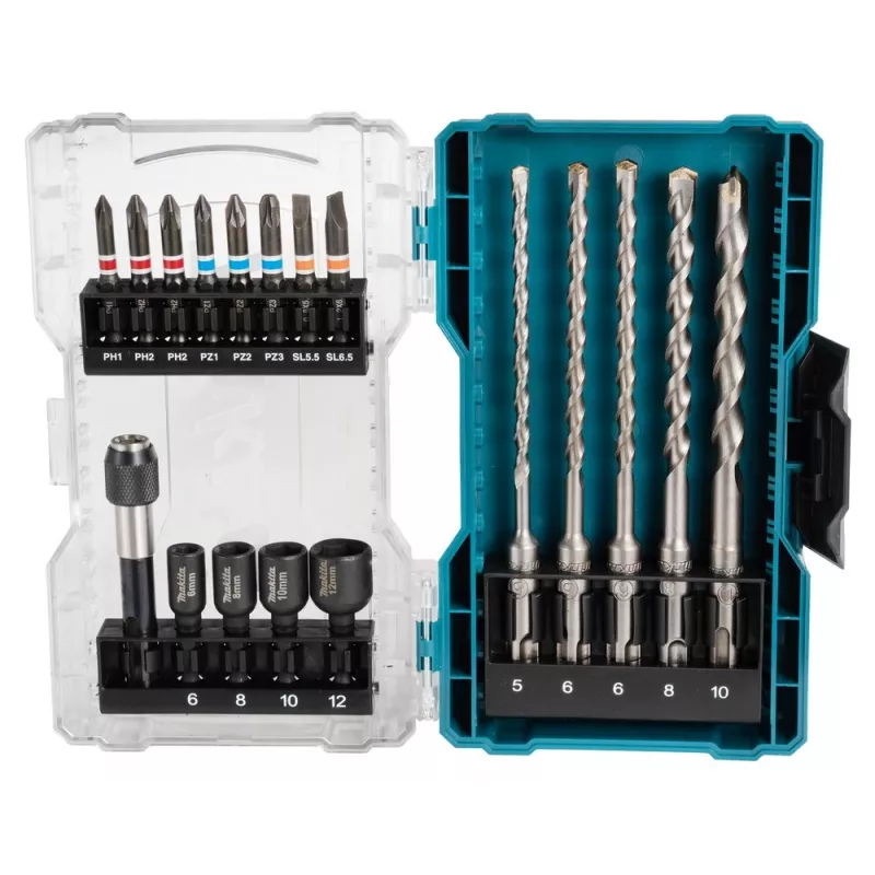 Antgalių rinkinys Makita E-07026 18 vnt.