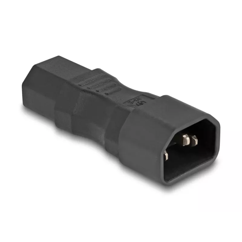 Maitinimo adapteris DeLOCK IEC 60320 C14 į C13 kištukinis lizdas 10A tiesus juodas