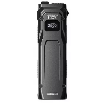 Rankinis žibintuvėlis Nitecore EDC23 — kompaktiškas, įkraunamas per USB, juodas, IP54