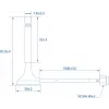 Antena Teltonika PR1KRT25 2,5 dBi RP-SMA 2,4–2,5 GHz