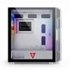 PC korpusas MODECOM AMIRANI ARGB Midi Tower Baltas — ATX/ITX, 35 cm GPU, 16,5 cm aušintuvas, 2x200 mm ventiliatoriai