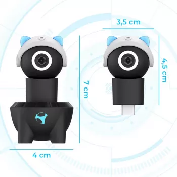 Subsonic Playcam 1080 2in1 HD Mini Kamera, skirta Nintendo Switch 2, šviesiai mėlyna