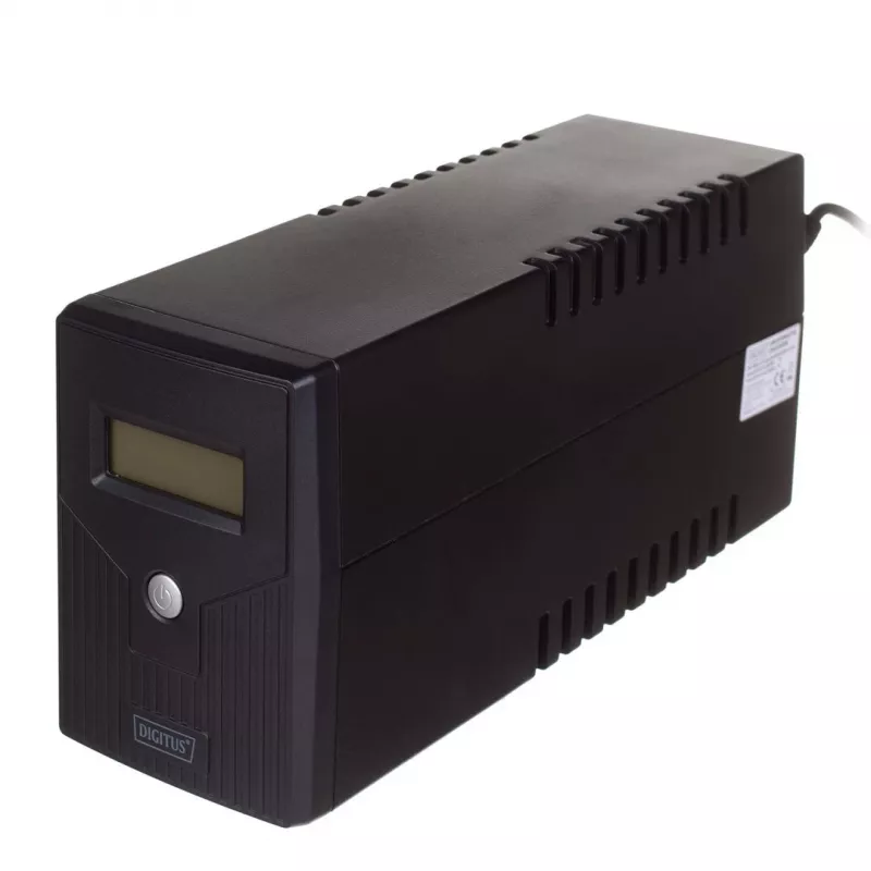 DIGITUS Line-Interaktyvus UPS, 800VA/480W, 12V/9Ah X1 baterija, 2x CEE 7/7 lizdai, RJ-11, LCD (DN-170064-LCD)