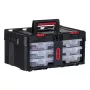 Dėžė įrankiams KETER Stack'N'Roll (17210831/253380) su 3 organizatoriais Juoda