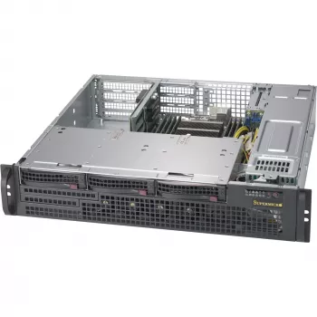 Super Micro Supermicro SC825M BTQC-R802WB - stelažinis korpusas - 2U - patobulintas ATX - SATA/SAS - karštai keičiami diskų krepšeliai - 800 W - juodas (CSE-825MBTQC-R802WB)