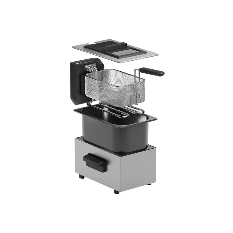 Tristar Deep Fryer FR-9338 | 2000 W | 3 L | Nerūdijantis plienas/Juoda