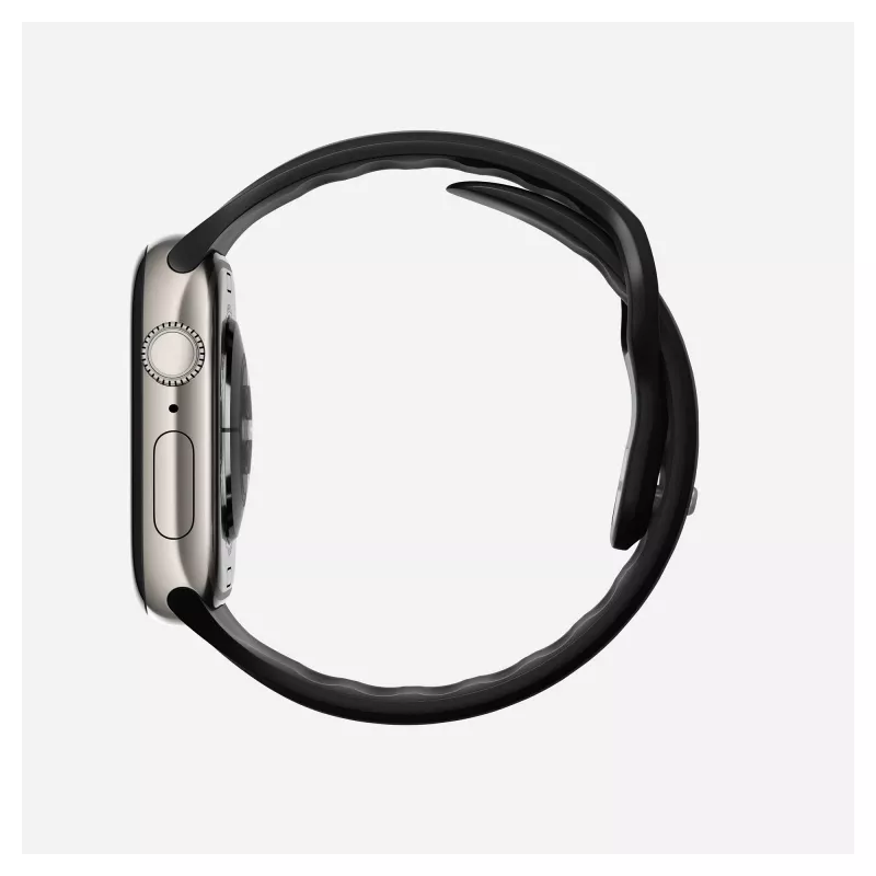 Dirželis laikrodžiui Nomad Tempo Band Black Rubber, 18 mm plotis, tinka 135–175 mm riešams