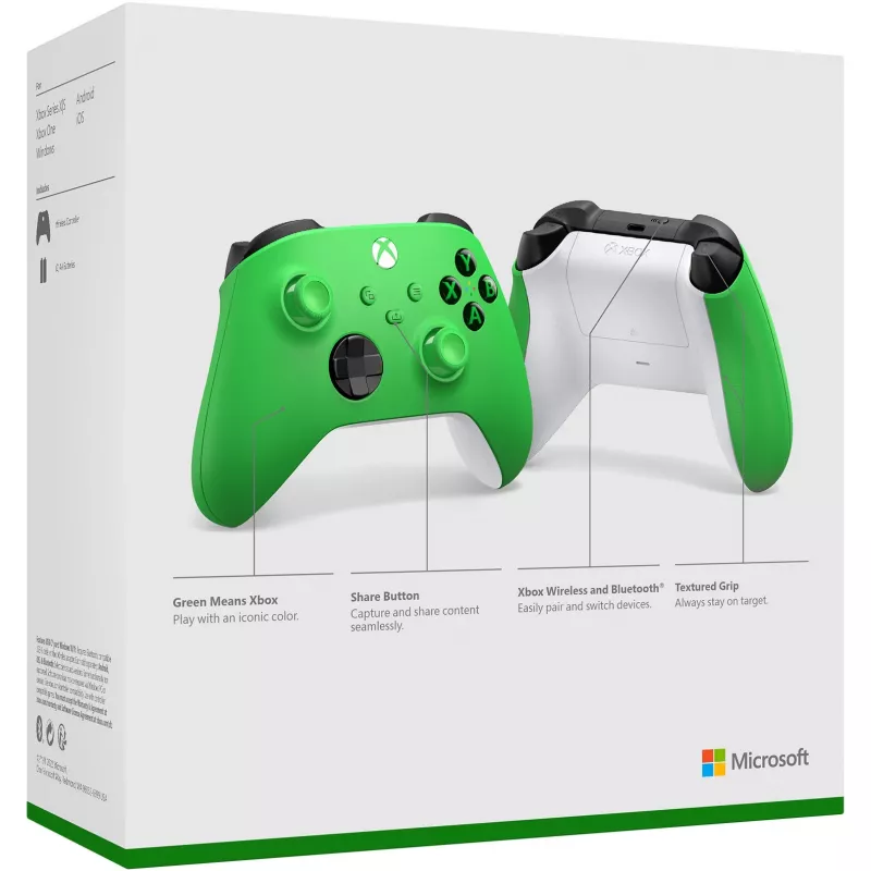 Belaidis valdiklis Microsoft QAU-00091 Green, Xbox ir PC