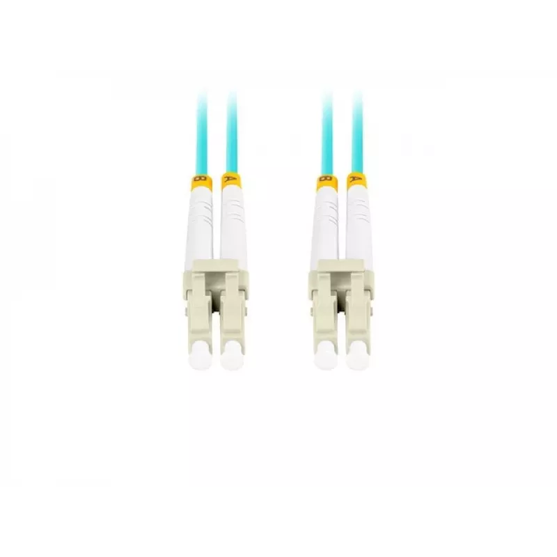 Skaidulinis optinis kabelis LANBERG FO-LULU-MD31-0030-TQ, OM3, LC–LC, 3 m, aqua