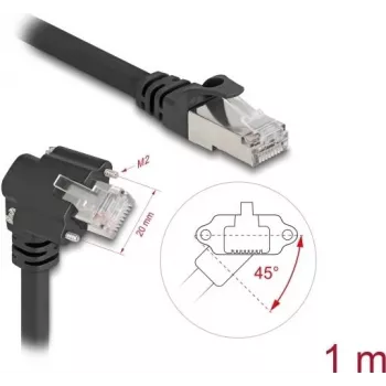 DeLOCK 80917 1 m Cat6 S/FTP RJ-45 tinklo kabelis (juodas)