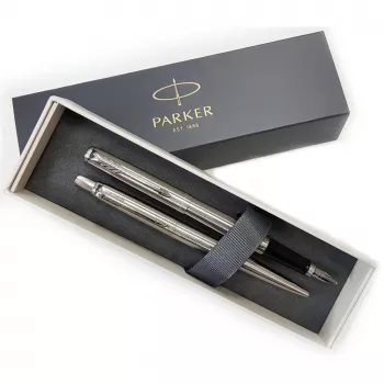 Parker 2093258 rašiklių rinkinys juodas, sidabrinis 2 vnt.