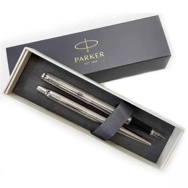 Parker 2093258 rašiklių rinkinys juodas, sidabrinis 2 vnt.