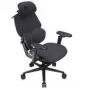 Gaming kėdė thunder x3 FLEX Pro Fabric Grey – ergonomiška sukamoji kėdė su reguliuojamomis porankiais ir atlošimu