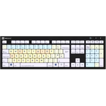 Klaviatūra LogicKeyboard Dyslexie Nero UK, JK išdėstymas, disleksijai pritaikyti klavišai, modelis LKB-DYSLEX-BJPU-UK