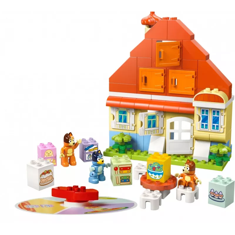 Konstruktorius LEGO Bluey šeimos namas su atminties žaidimu 10459 — 83 dalys, 3 minifigūrėlės, nuo 3 m.