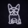Neoninė šviesa MANTA Manta SNL66WH French Bulldog White – dekoratyvinis LED neoninis švyturys prancūzų buldogo siluetu