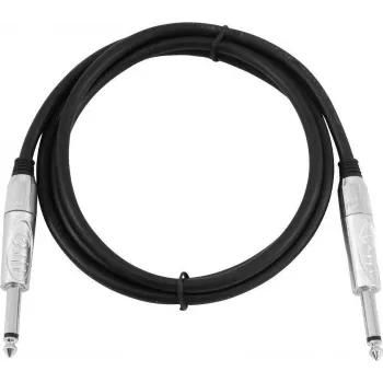 Mono 6,3 mm kabelis Omnitronic 1,5 m — 6,3 mm TS (mono) instrumentinis/linijinis kabelis, juodas