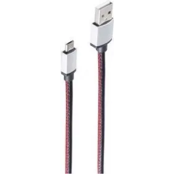 USB kabelis ShiverPeaks BS14-50096 0,9 m USB A – Micro-USB B raudonas