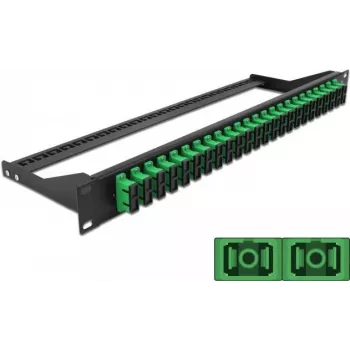 Patch Panel DeLOCK 43393, 1U, SC, juoda/žalia