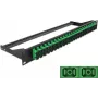 Patch Panel DeLOCK 43393, 1U, SC, juoda/žalia