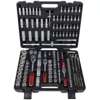 KS Tools 1/4 inch + 3/8 inch + 1/2 inch veržliarakčių komplektas 195 dalių 917.0795