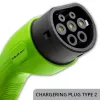 Qoltec Mobile EV Car Charger nešiojamas elektromobilio įkroviklis 2in1 Type2 | 3.5kW | 230V | Wi-Fi | LCD | 5m