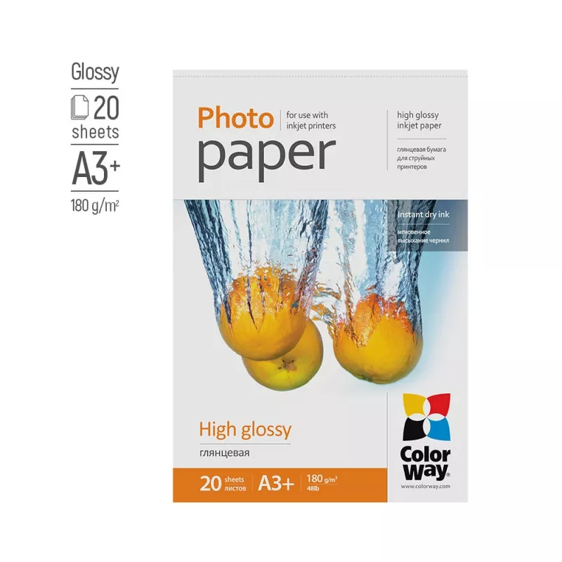 ColorWay PG180020A3+ fotopopierius A3+ blizgus 180 g/m² rašaliniams spausdintuvams