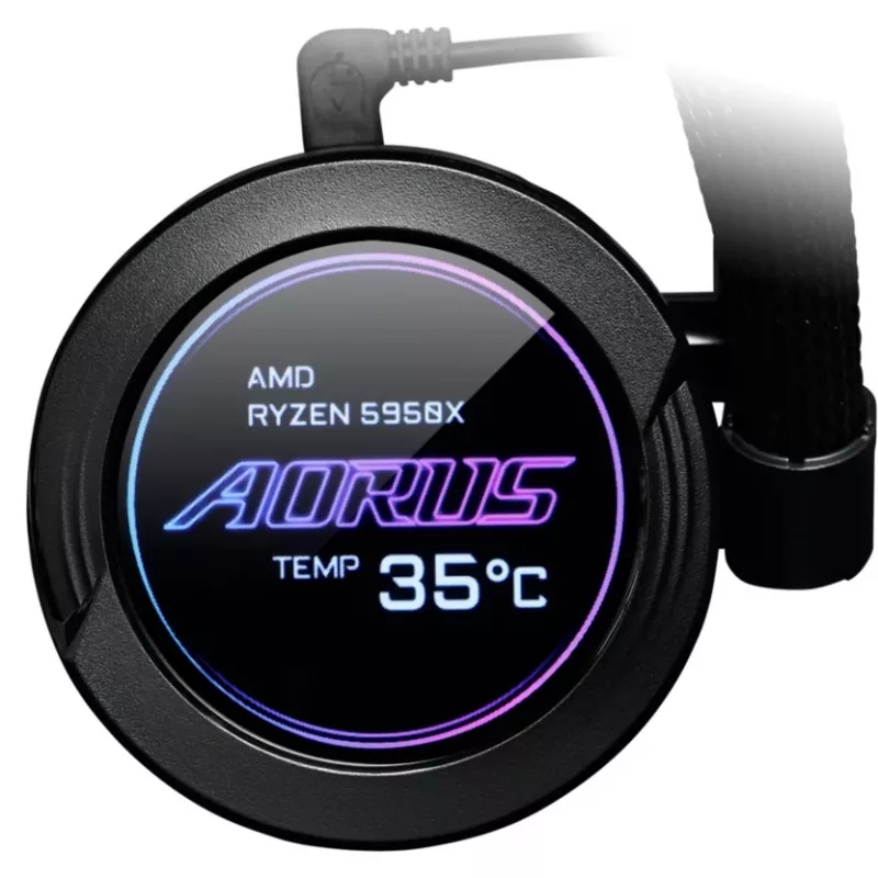 GIGABYTE AORUS WATERFORCE X 280 procesoriaus skystinis aušintuvas, 280 mm, juodas