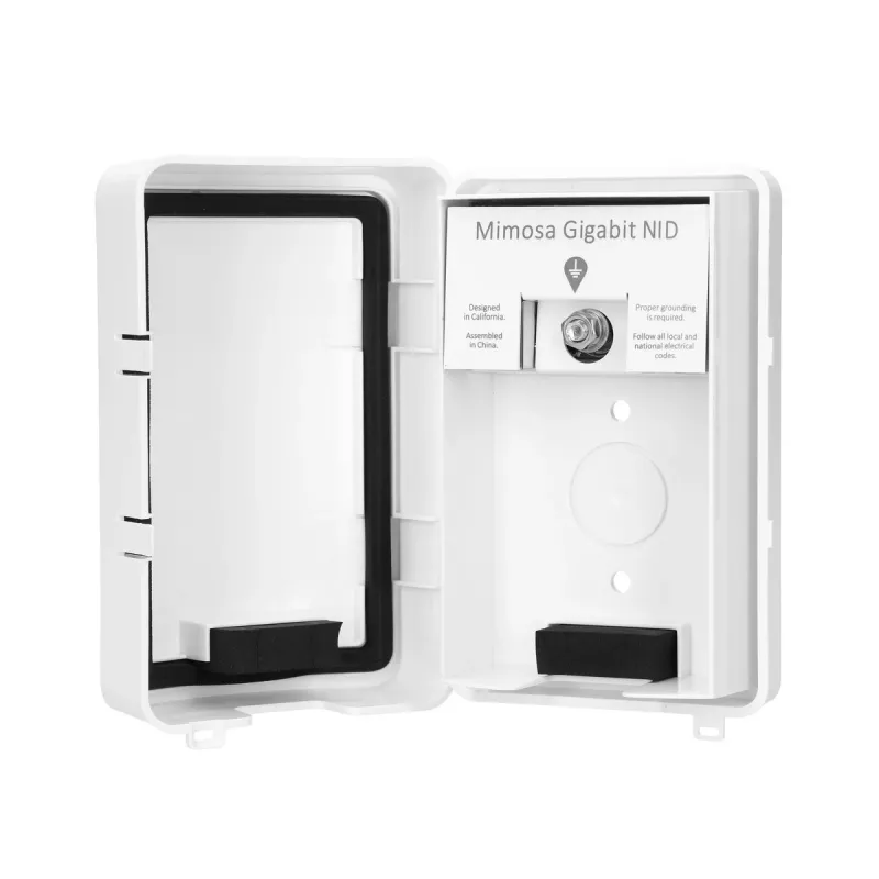 Išorinis sąsajos įrenginys, žaibolaidis su įžeminimu Mimosa NID, 2x RJ-45, Gigabit, IP54