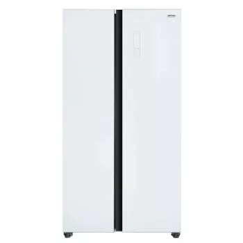 Šaldytuvas šalia šaldiklio MPM MPM-427-SBS-05/NL — 472 L, No Frost, Inverter, LED ekranas, Baltas, 900×1770×590 mm
