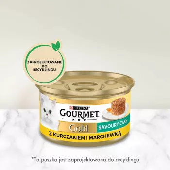 GOURMET GOLD - Sūrus pyragas su vištiena ir morkomis 85g