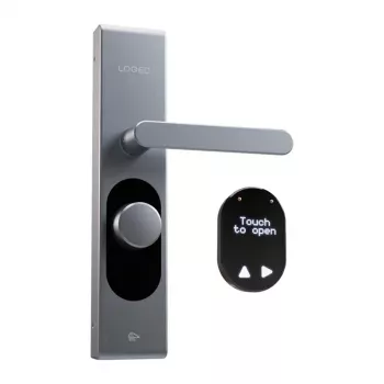 Belaidė durų spyna Shelly LOQED Touch Stainless Steel su jutikliniu skydeliu, raktų neturinti prieiga, išmaniojo namo integracija