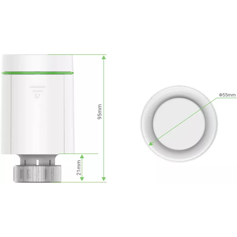 EZVIZ T55 (CS-T55-R100-G) išmanusis radiatoriaus termostatas, baltas