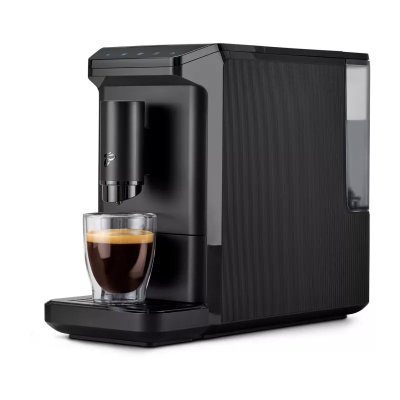 Espresso aparatas Tchibo Esperto Mini juodas – kompaktiškas namų espreso ruošimo įrenginys